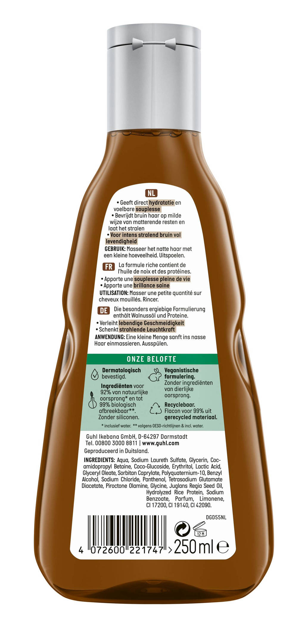Fascinerend Bruin shampoo - 4 x 250 ml - voordeelverpakking