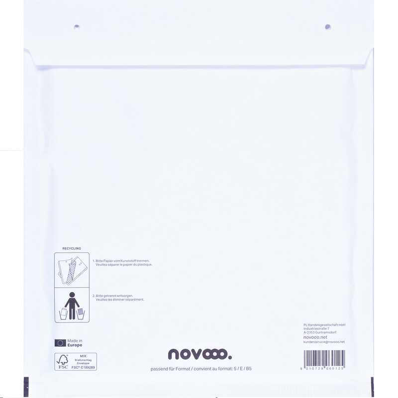 novooo Luftpolstertaschen Professional, 240 x 270 mm, weiss, 100 Stück