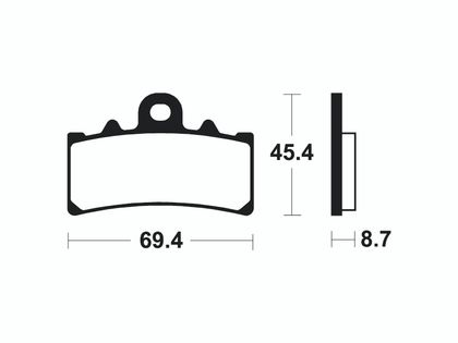 Plaquettes de freins Tecnium Performance métal fritté - MF377