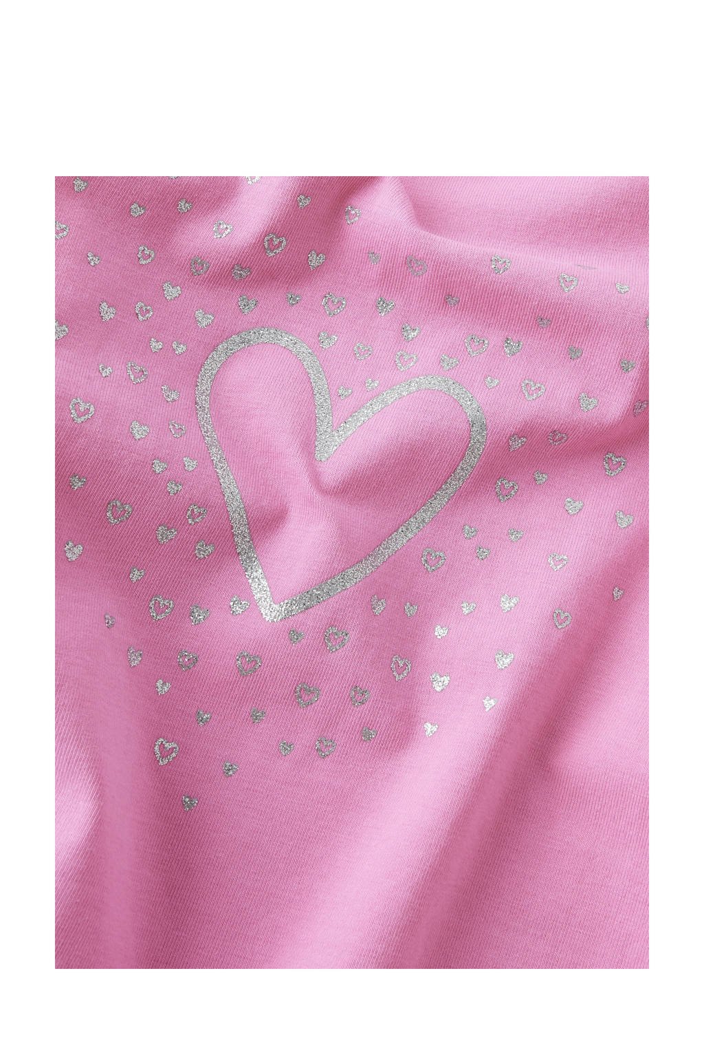 NAME IT MINI longsleeve roze met glitter
