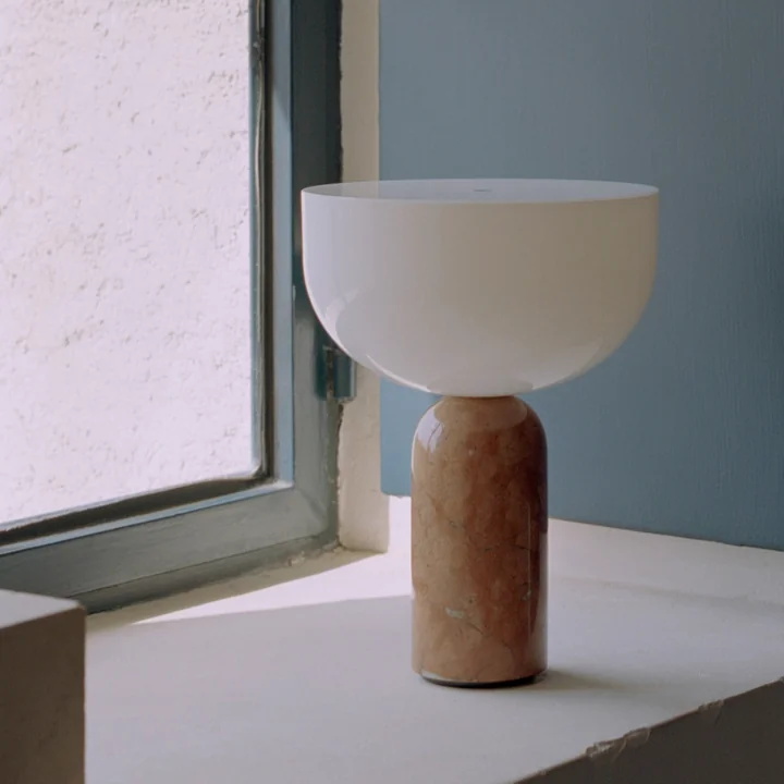 New Works - Kizu Portable LED Tischleuchte mit Akku, breccia pernice
