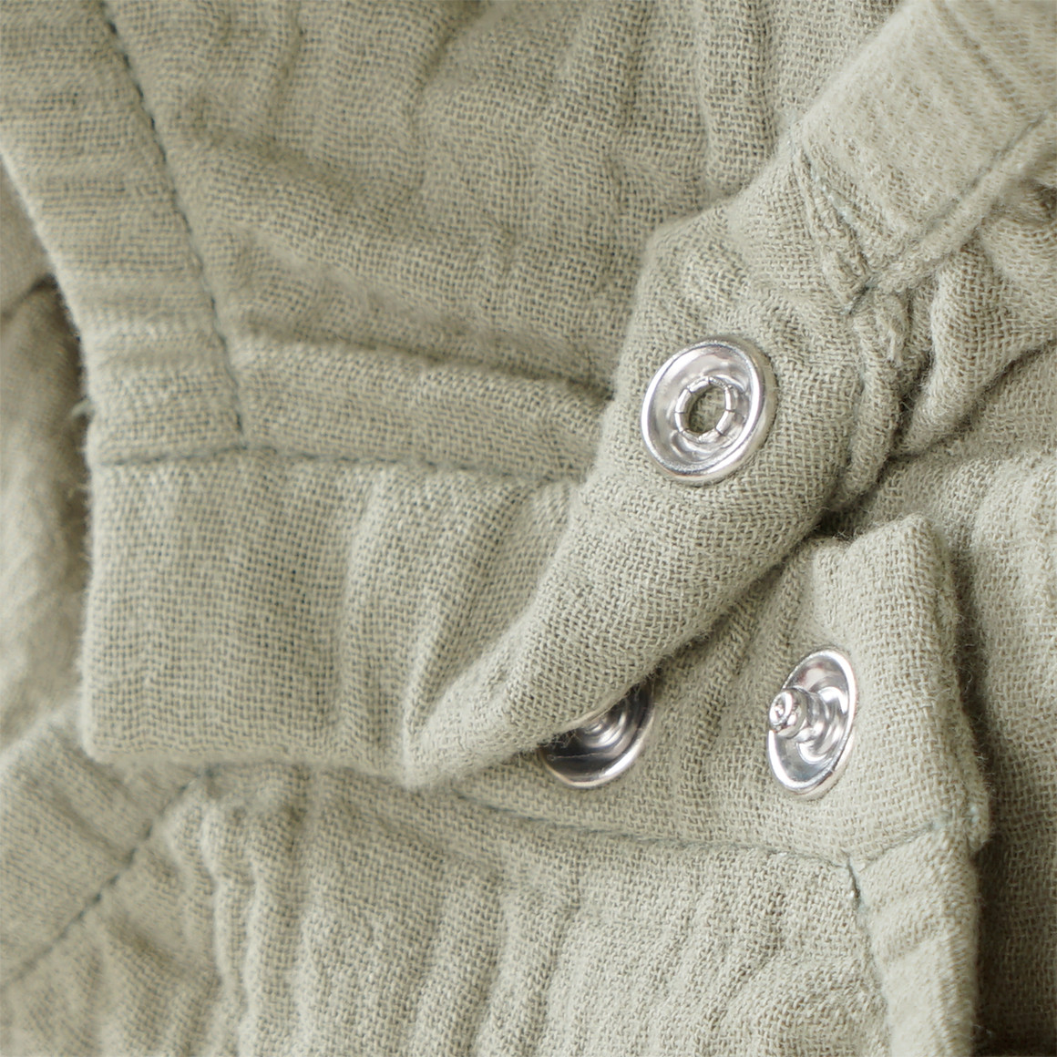Topomini Pure Collection Baby Musselin-Wickelbody aus Bio-Baumwolle oliv