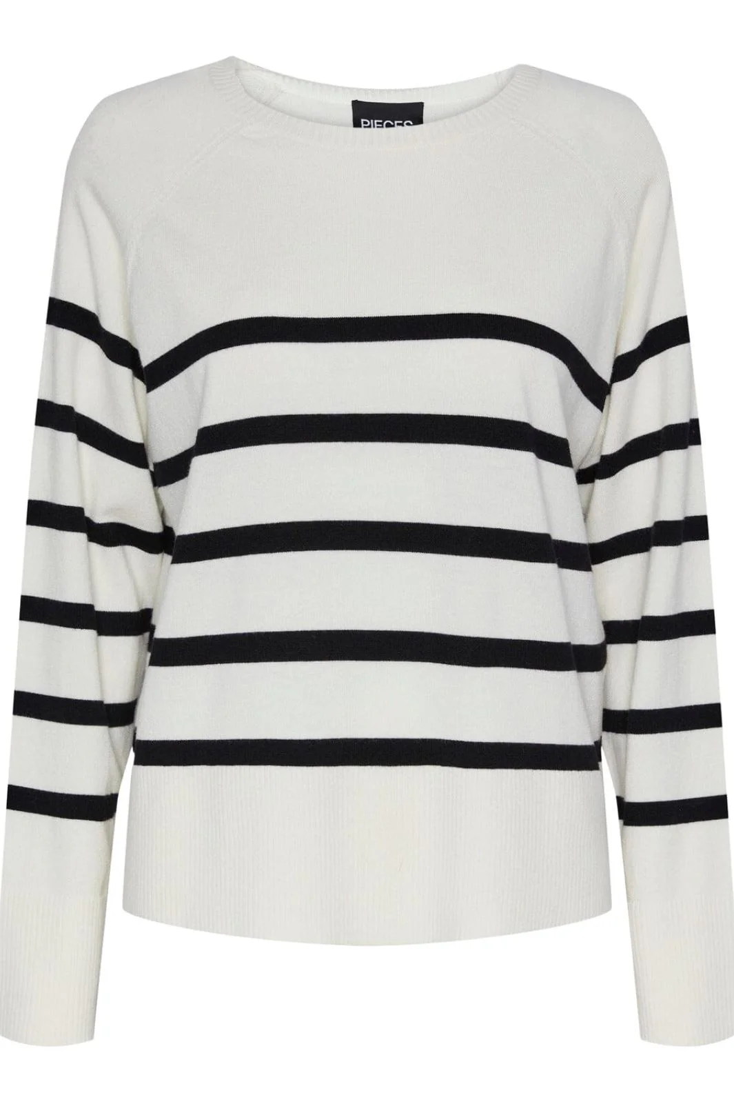 Pieces Pcsia Ls Knit 4394796 white black