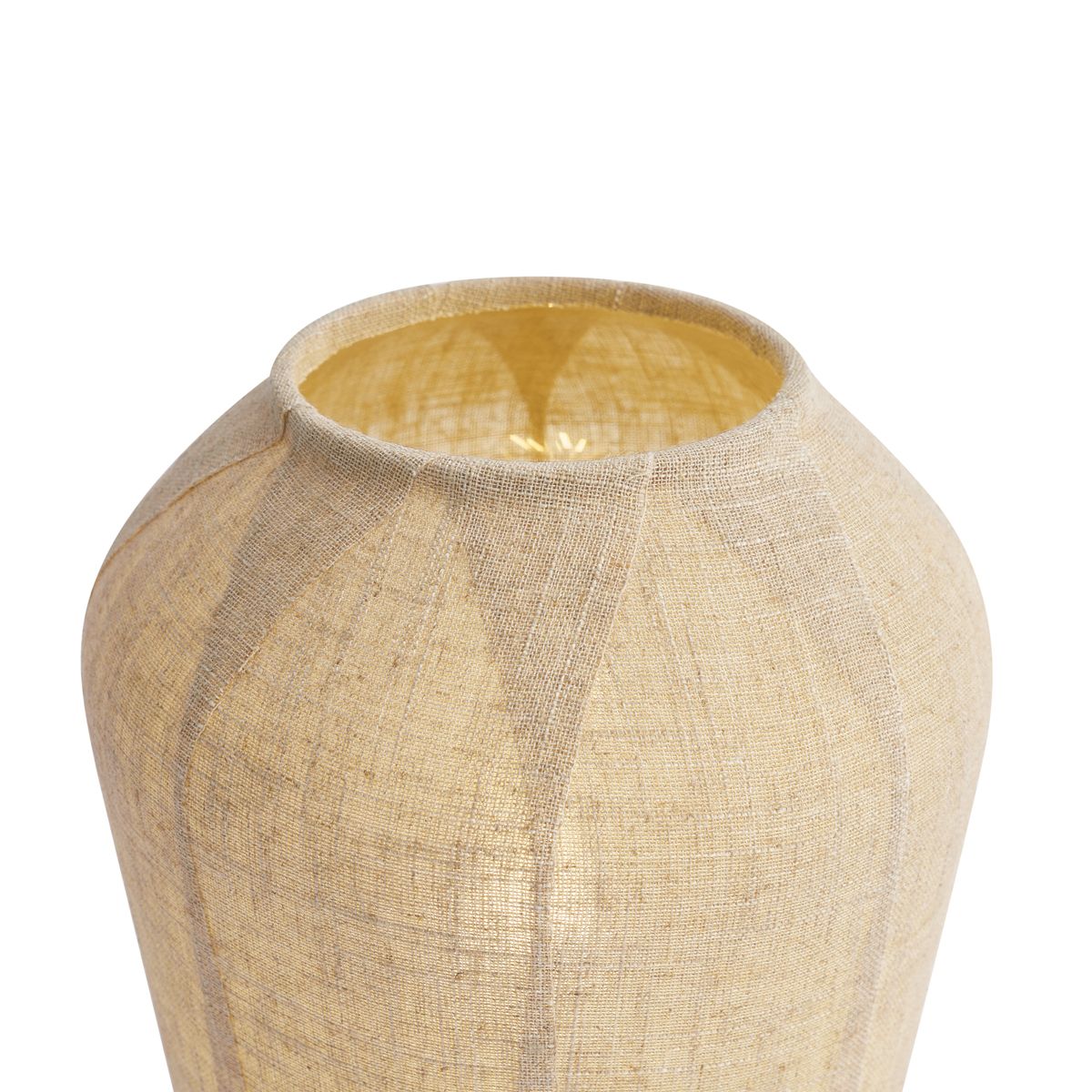 Japandi tafellamp zwart met beige linnen kap 21.5cm - Nami