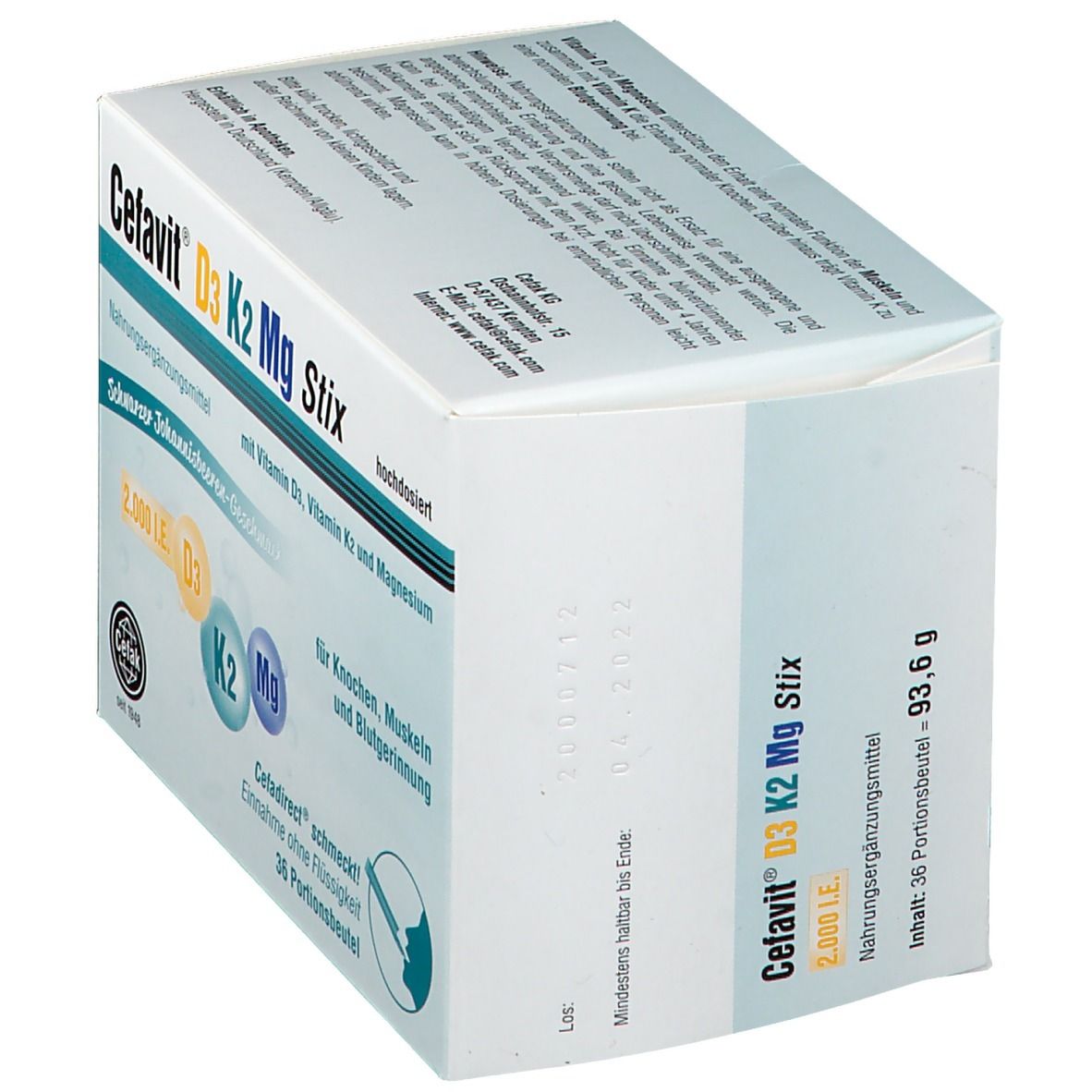 Cefavit D3 K2 Mg 2000 I.E. Stix