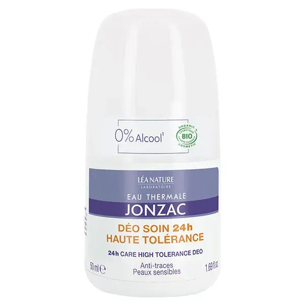 Desodorante Roll-On Hipoalergênico Jonzac com Águas Termais, Orgânico, 50ml