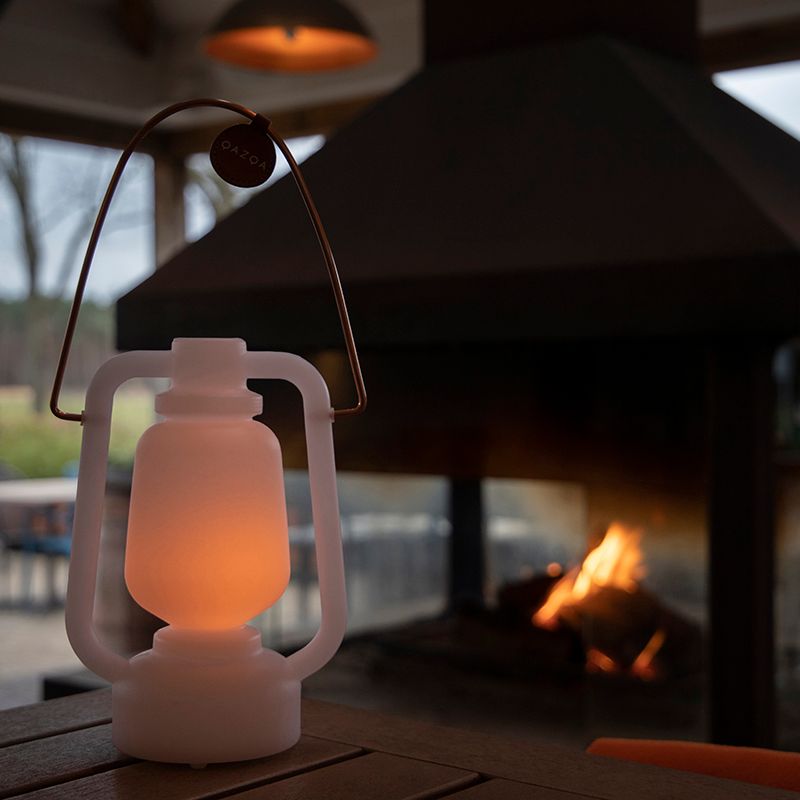 Tafellamp wit oplaadbaar 22 cm IP44 - Storm Mini