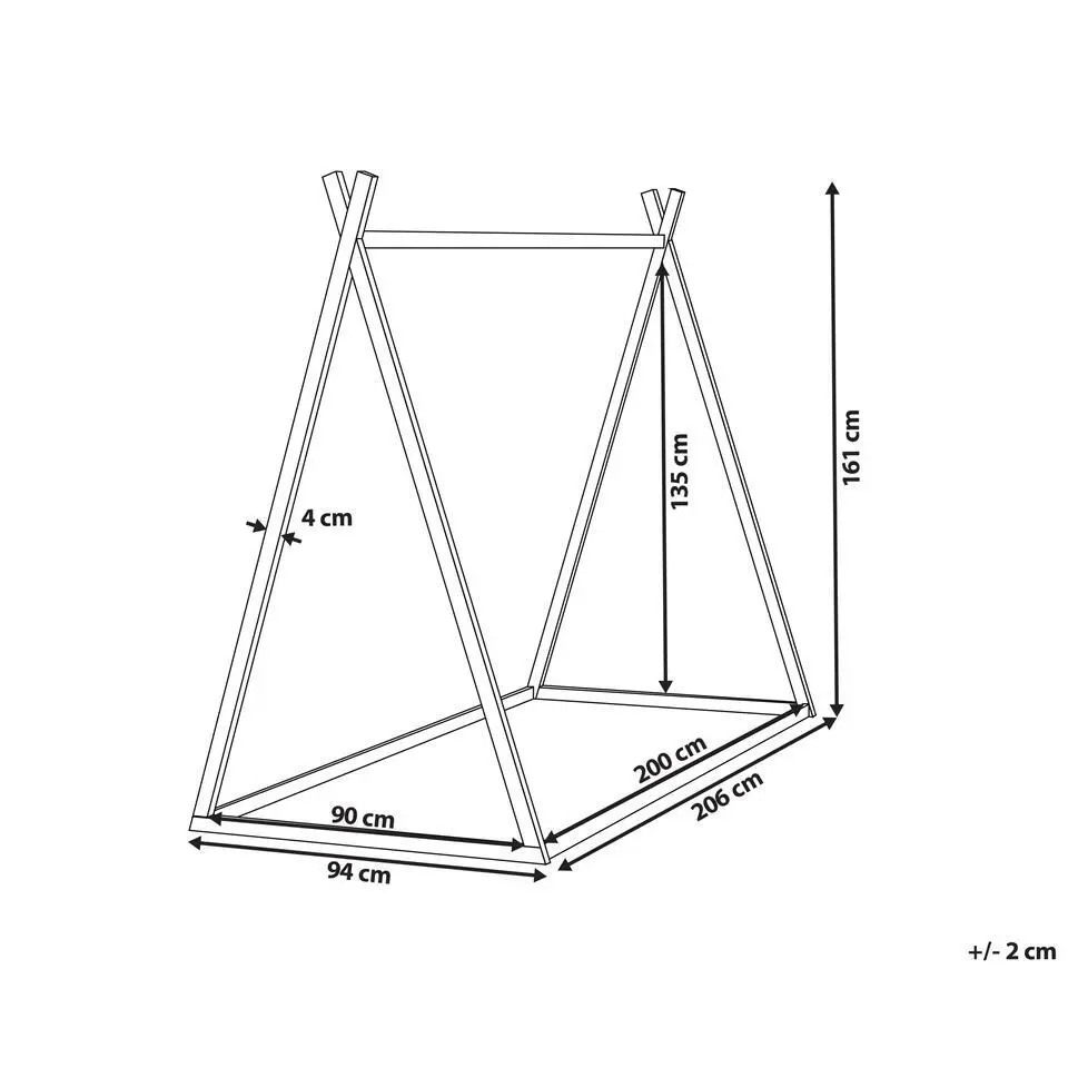 SAURAT - Kinderbed - Wit - 90 x 200 cm - Dennenhout