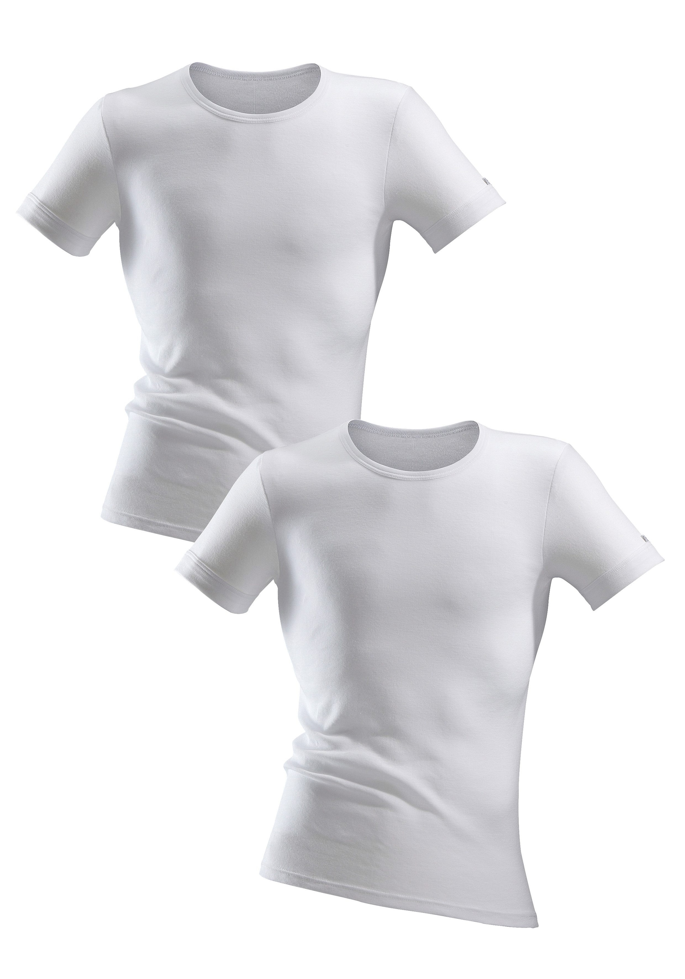 Clipper Exclusive Unterhemd 2 Stk. tlg., spürbar weich und glatt - in Feinripp, Unterziehshirt, Kurzarm T-Shirt
