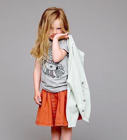 En Fant T-Shirt - Graumeliert m. Kaninchen
