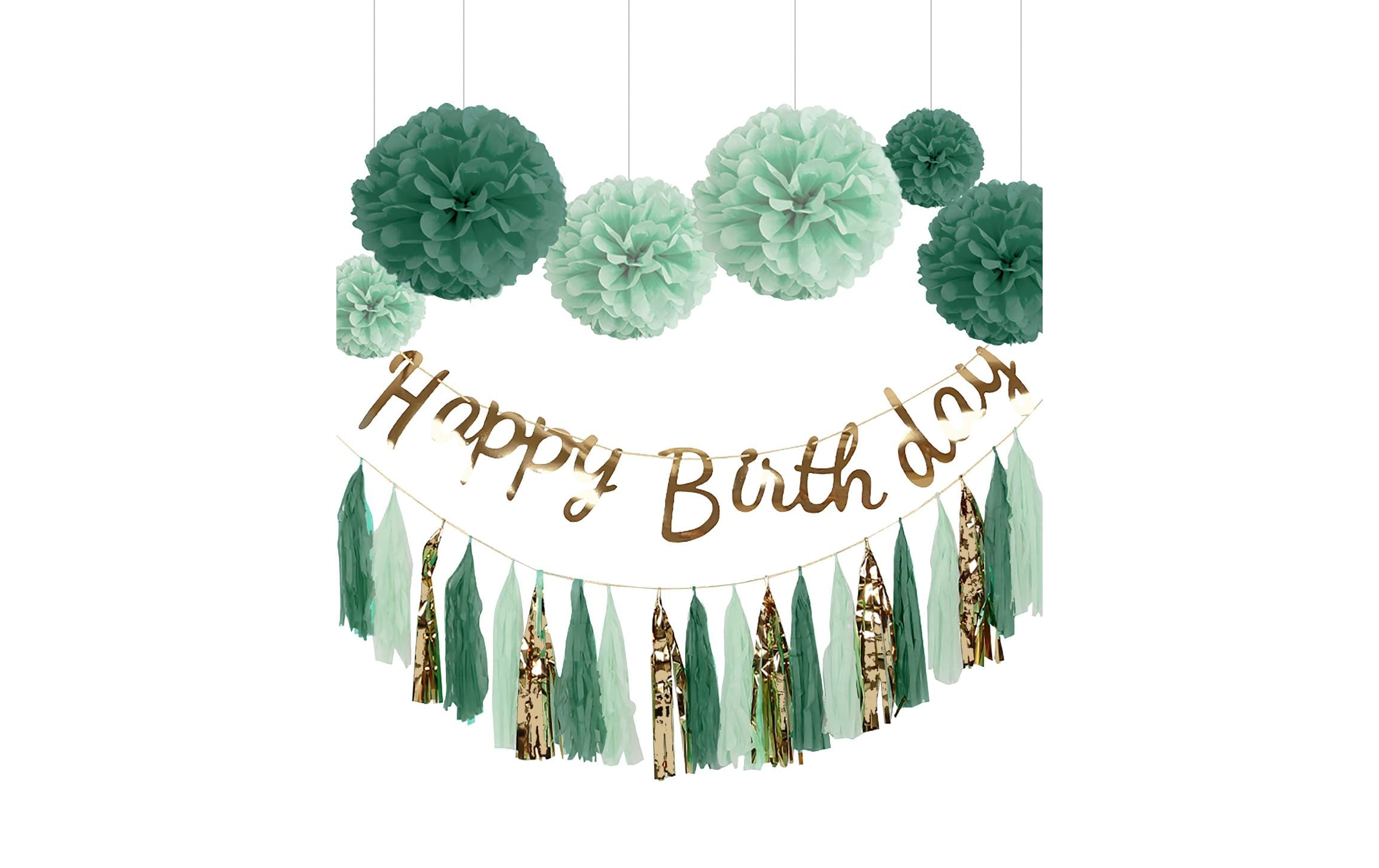 Girlande Birthday Gold/MintParty Set