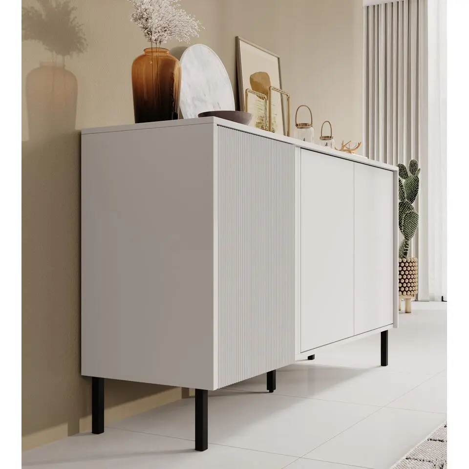 Meubella - Dressoir Margareth - Wit - 145 cm