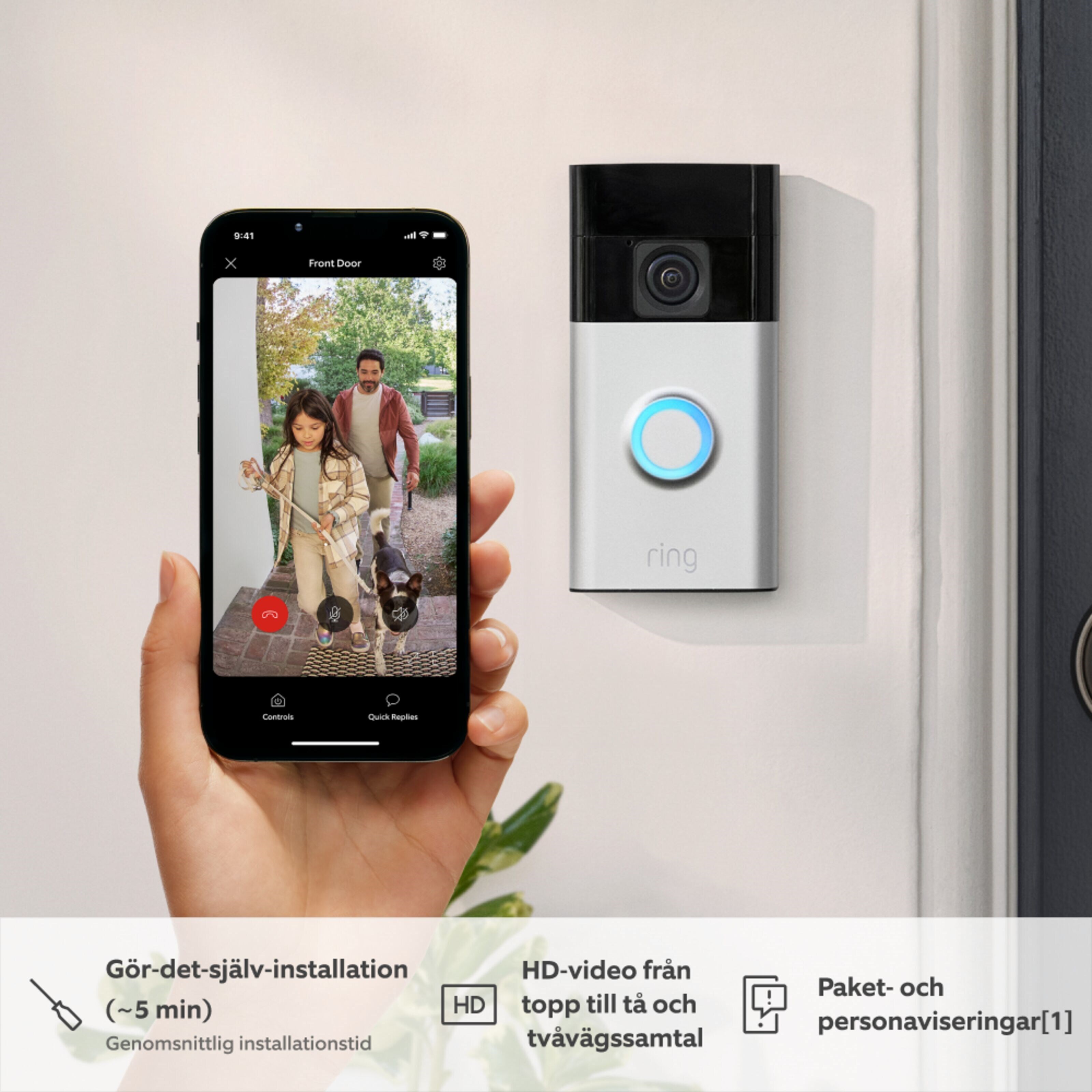 Ring Battery Video Doorbell med Chime Gen.2