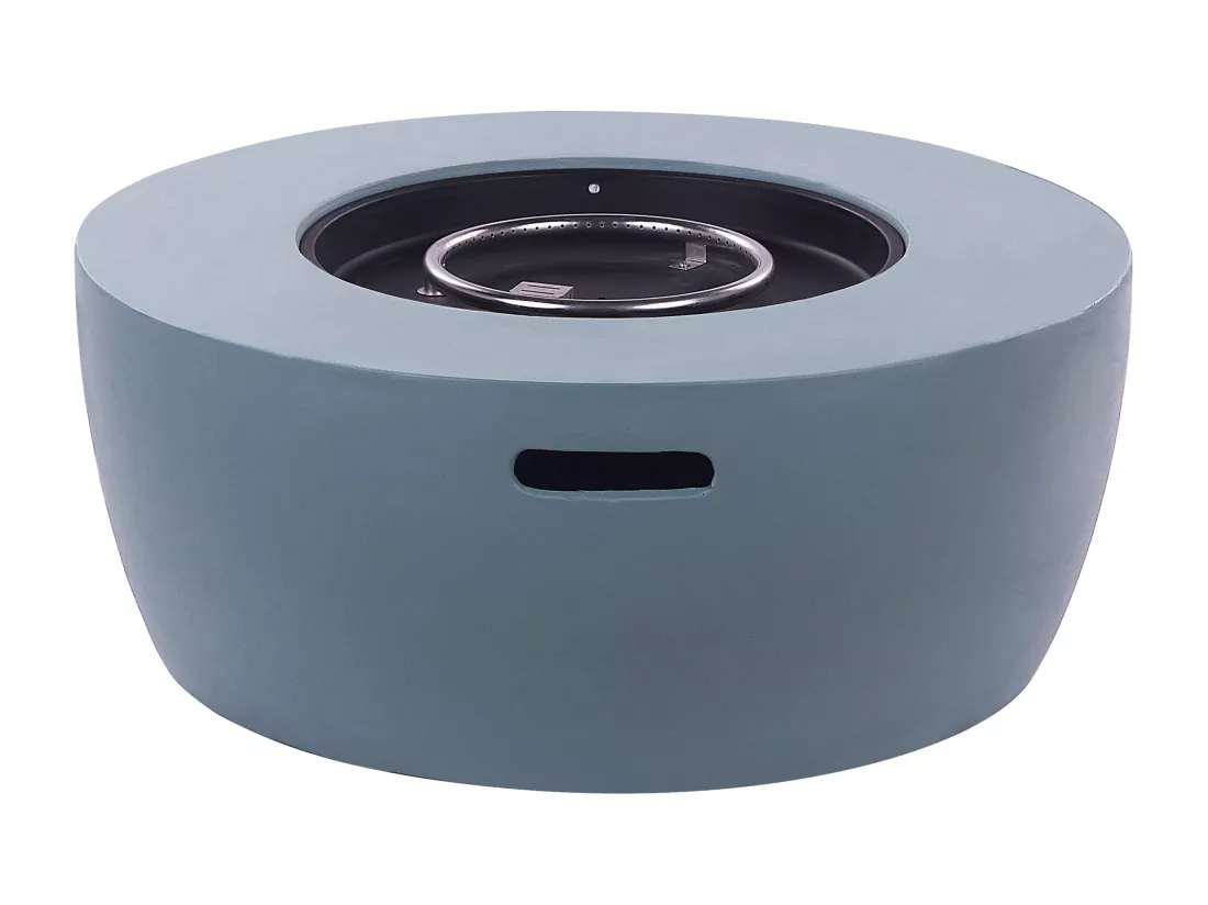 Brasero rond effet béton gris foncé INDUS