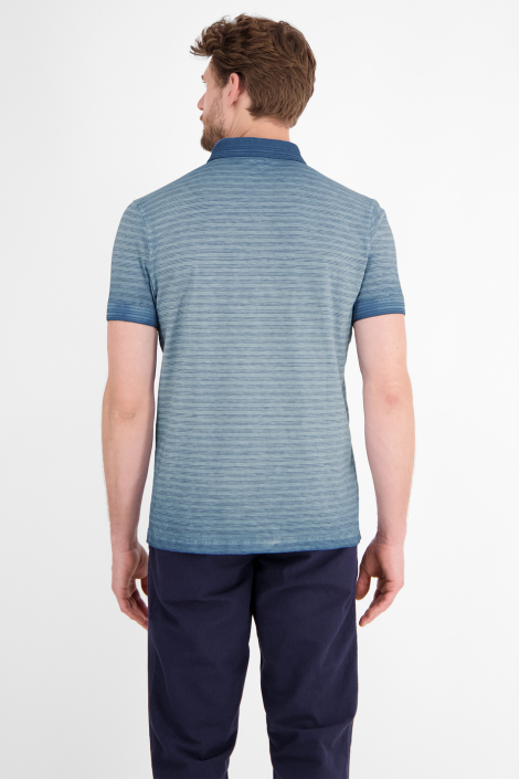 Lerros blauwe heren polo