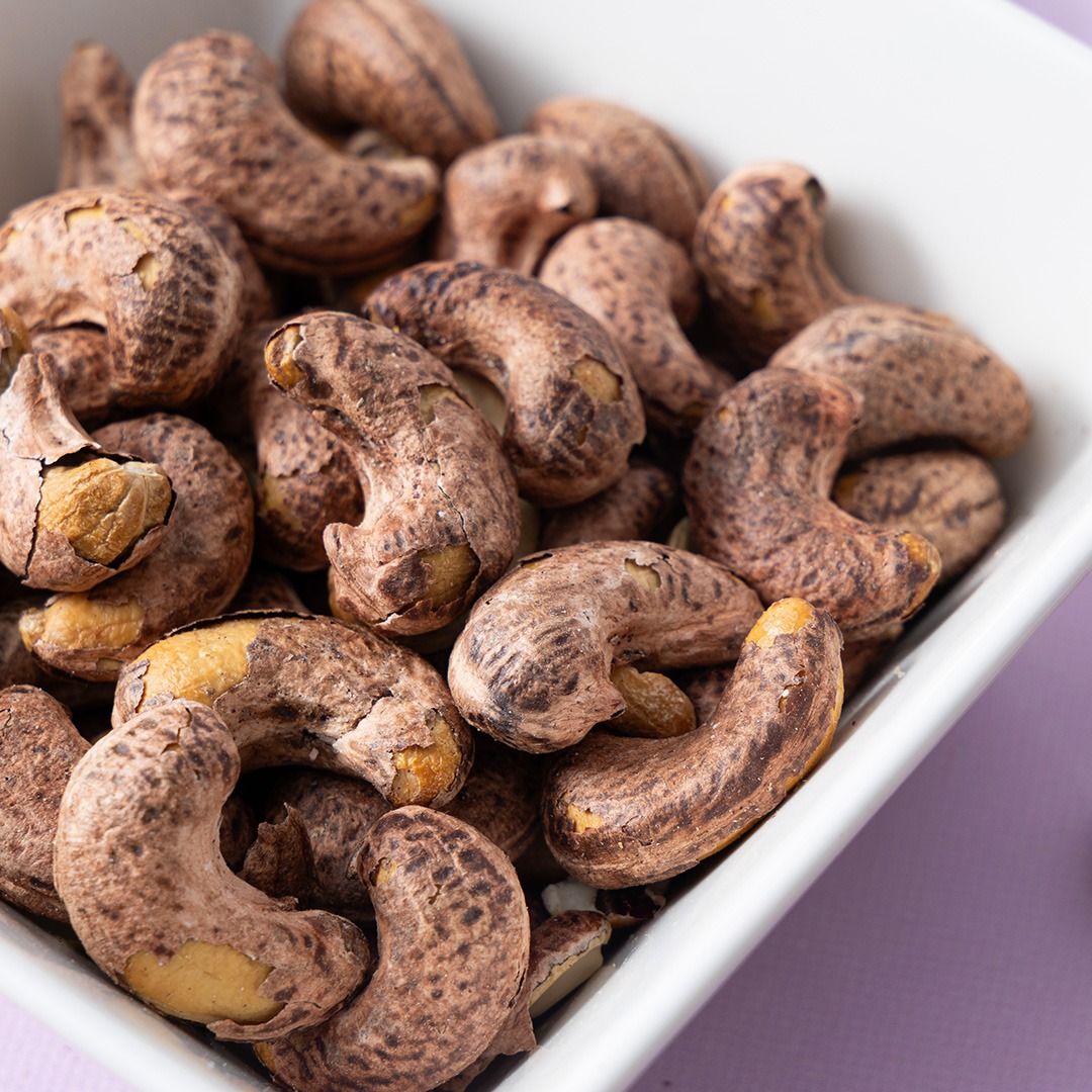 Cashewnoten met vlies geroosterd gezouten