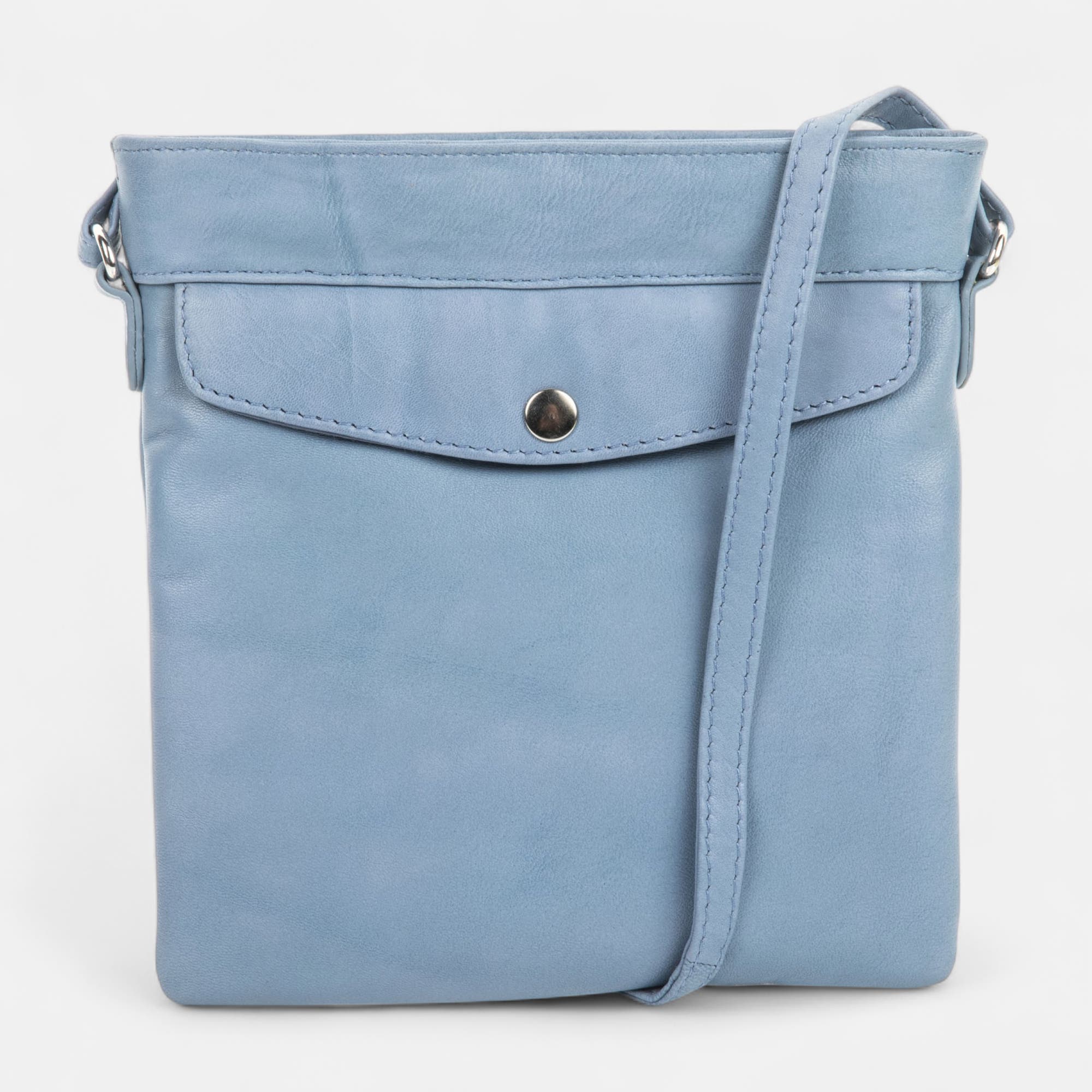 Sac bandoulière en cuir jeans