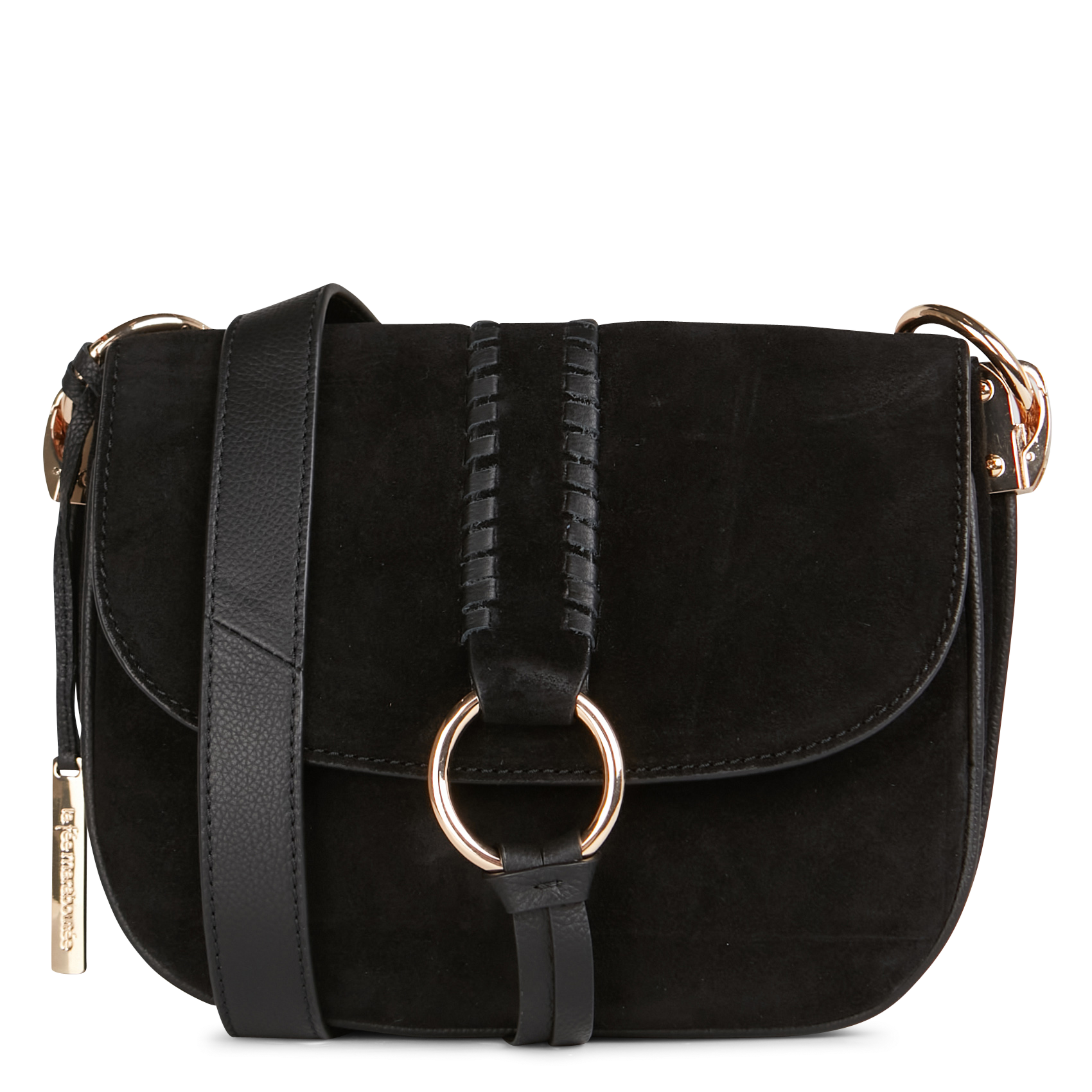 Sac bandoulière en cuir | Noir