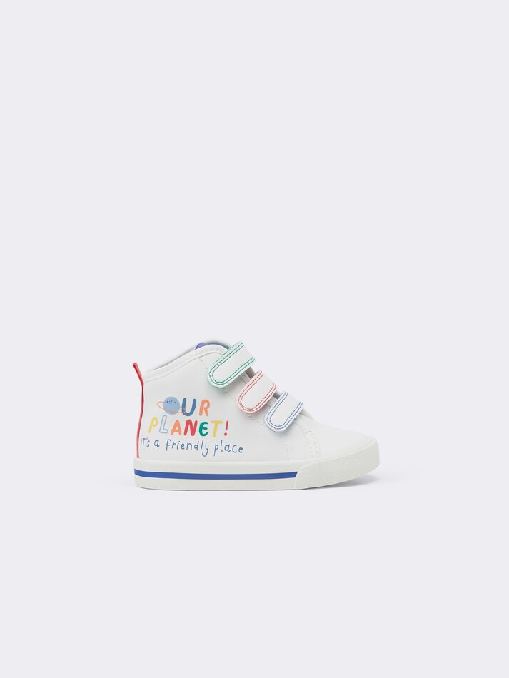 Tênis bota de cano curto Planets - Branco