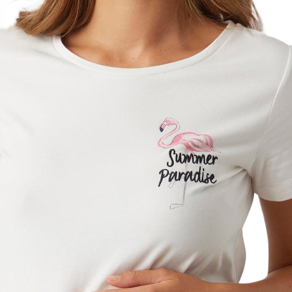 Mamalicious T-shirt Blanc Femme Mamalicious Feliz