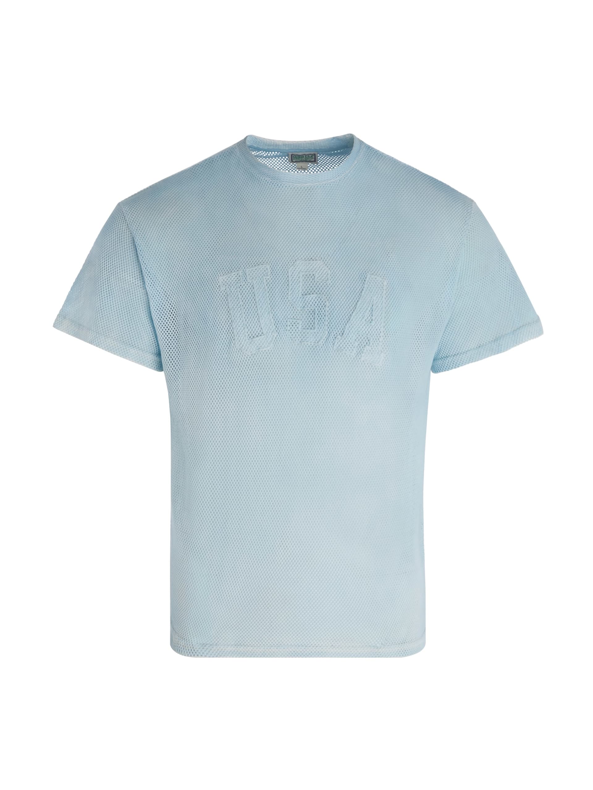 camiseta de malha aberta