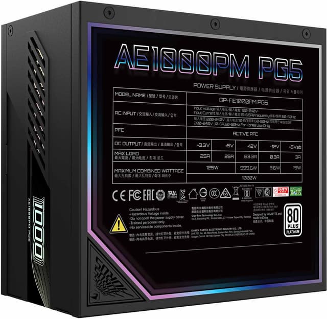 Gigabyte Aorus Elite P 1000W strømforsyning (sort)