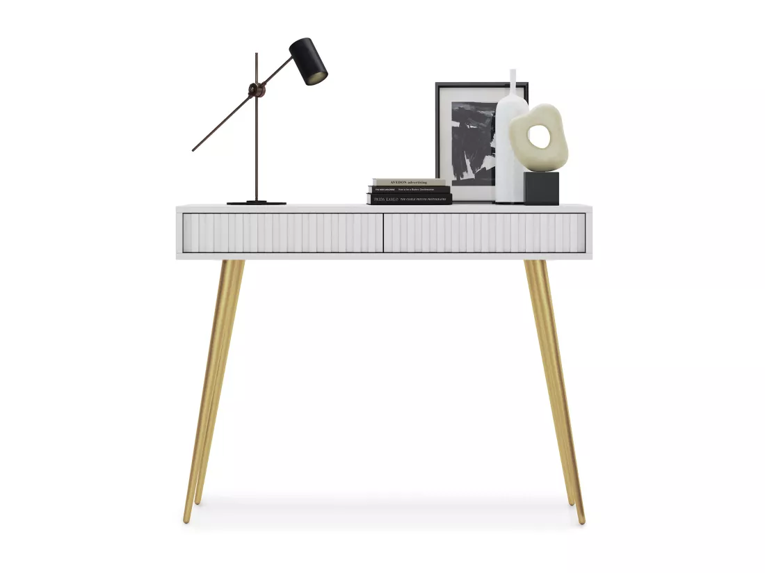 Coiffeuse - 104 cm - blanc - Bello