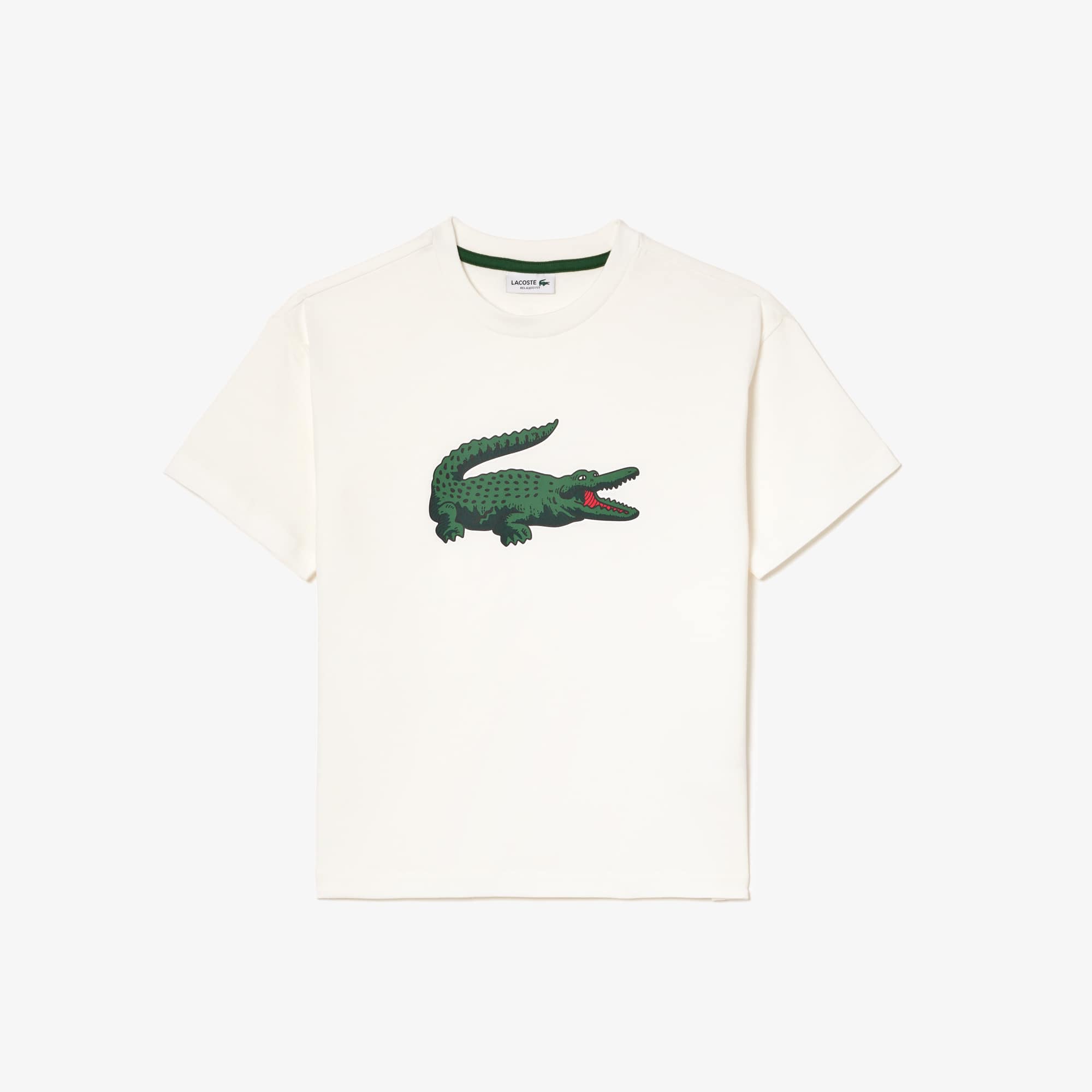 T-shirt avec imprimé graphique en coton T-Shirts & Chemises - Blanc - Lacoste - Enfant