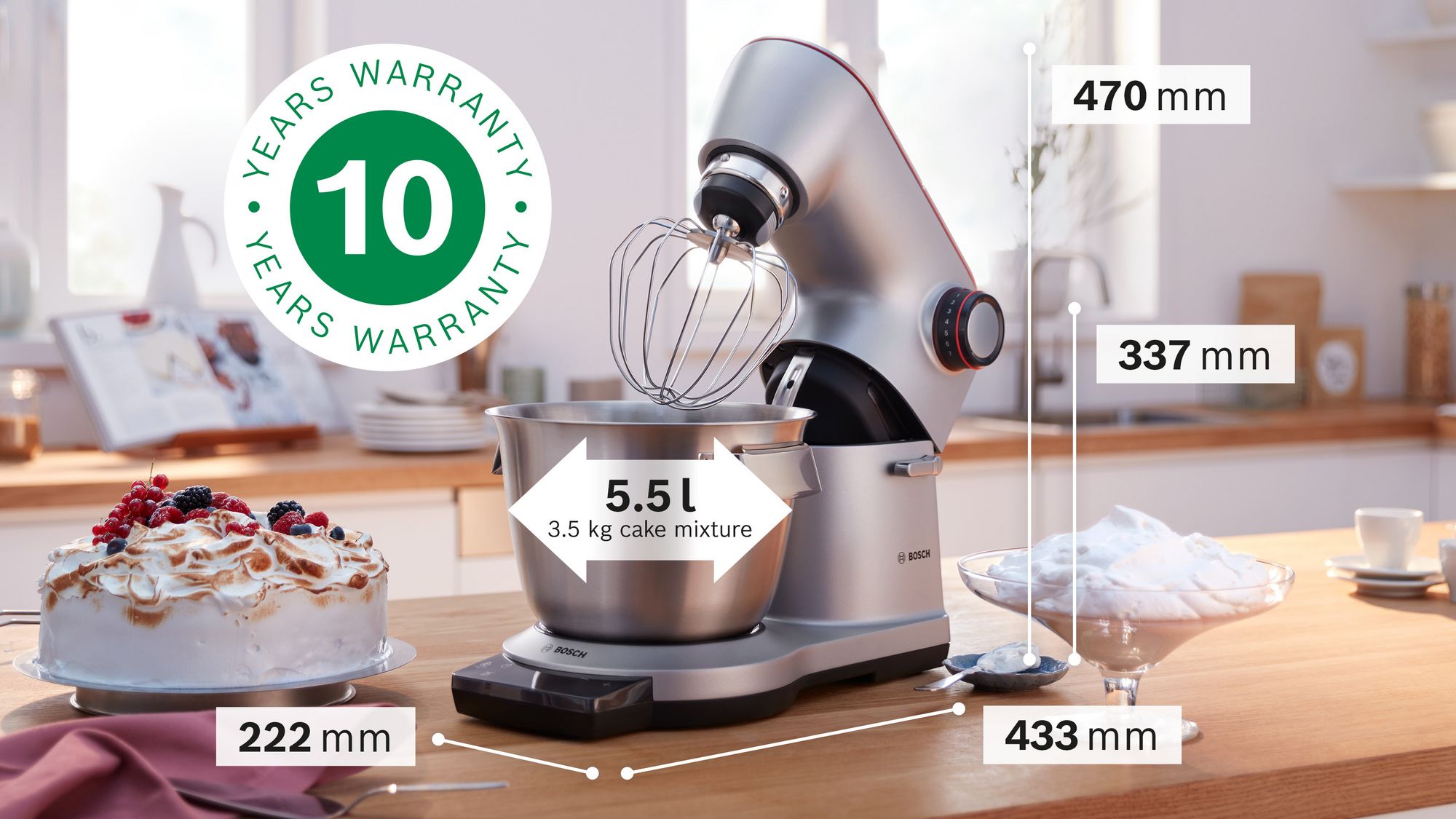 PRODUTO RECONDICIONADO # Processador de Alimentos OptiMUM Série 8 com Balança 1600 W Aço Inoxidável, Preto MUM9YX5S12B