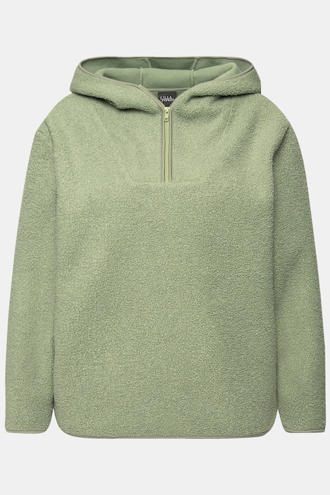 Teddypullover, Plüsch, Kapuze, Langarm