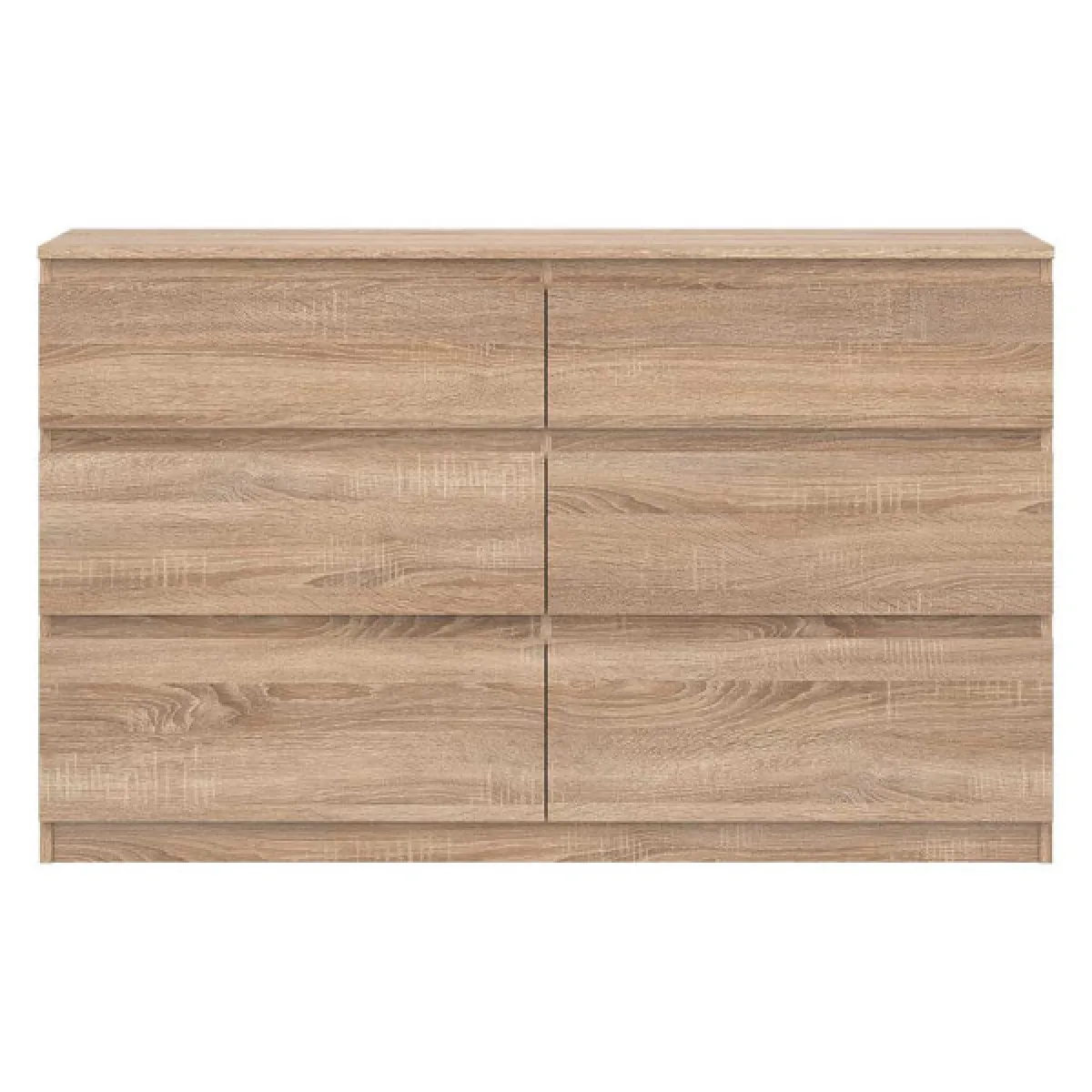 dansmamaison Commode 6 tiroirs Chêne clair