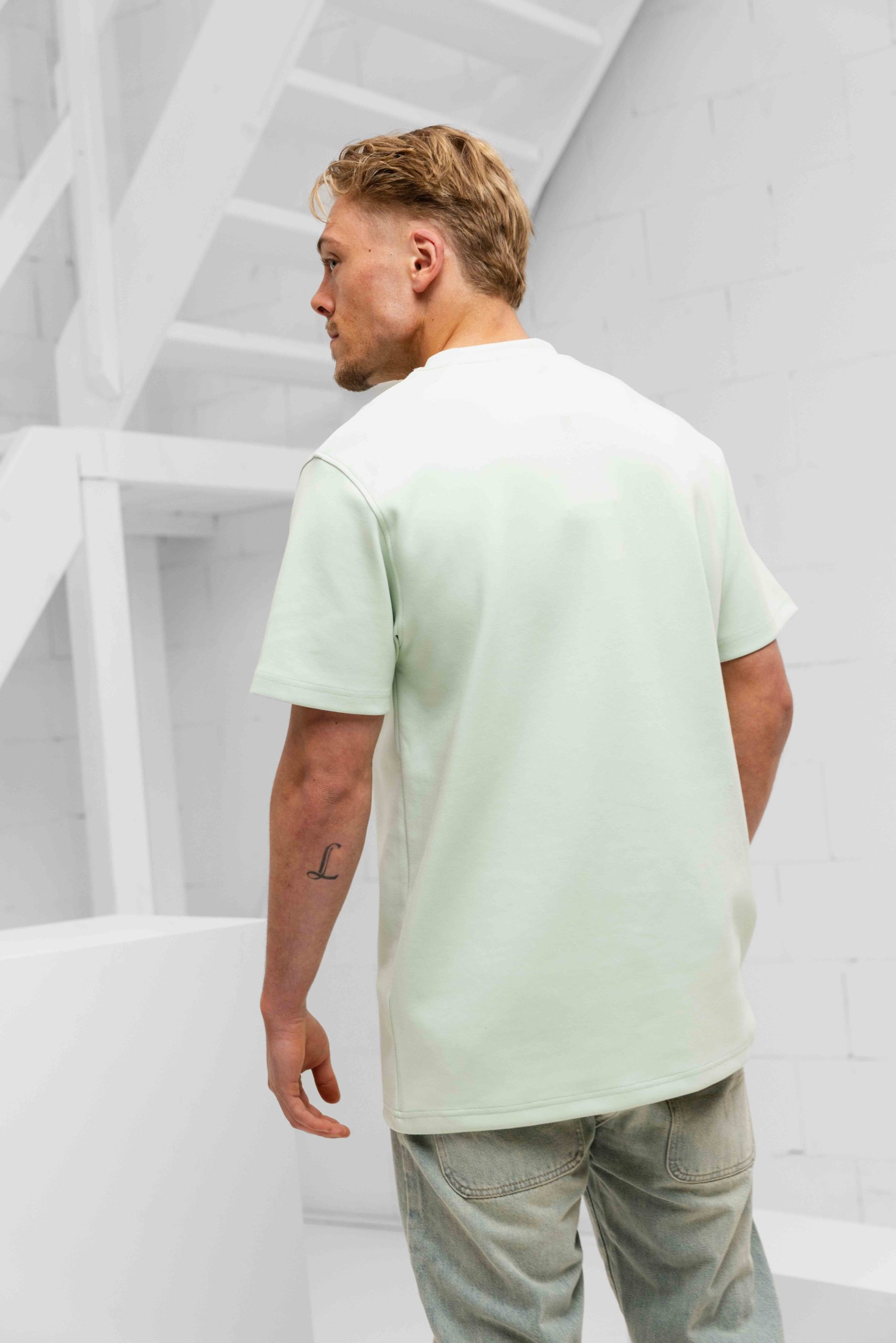 Malelions Nylon Pocket T-Shirt Heren Lichtgroen