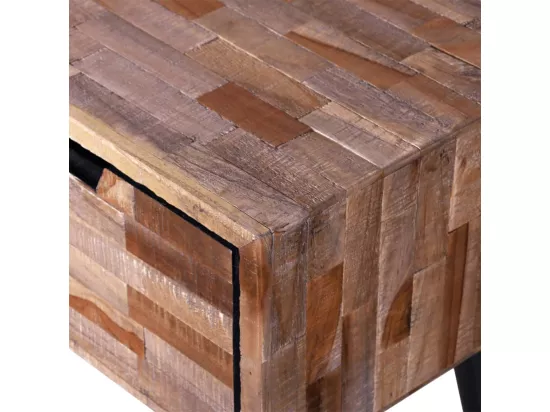 Table console TV avec 4 tiroirs Bois de teck recyclé