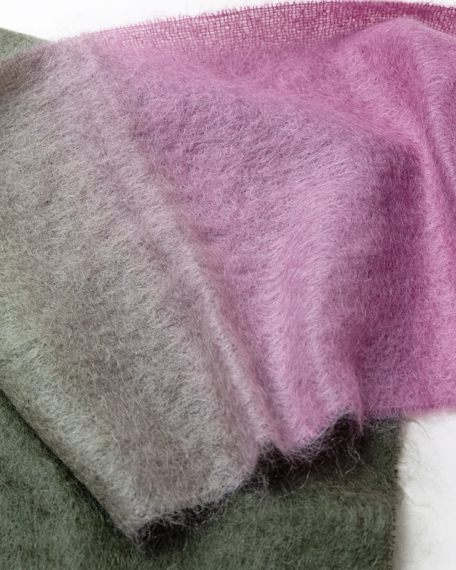 Ganni Mohair Gradient Fringed Scarf