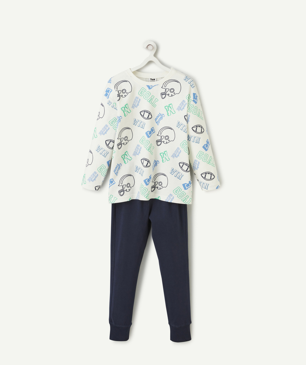 PYJAMA MANCHES LONGUES GARÇON EN COTON BIO THÈME SPORT