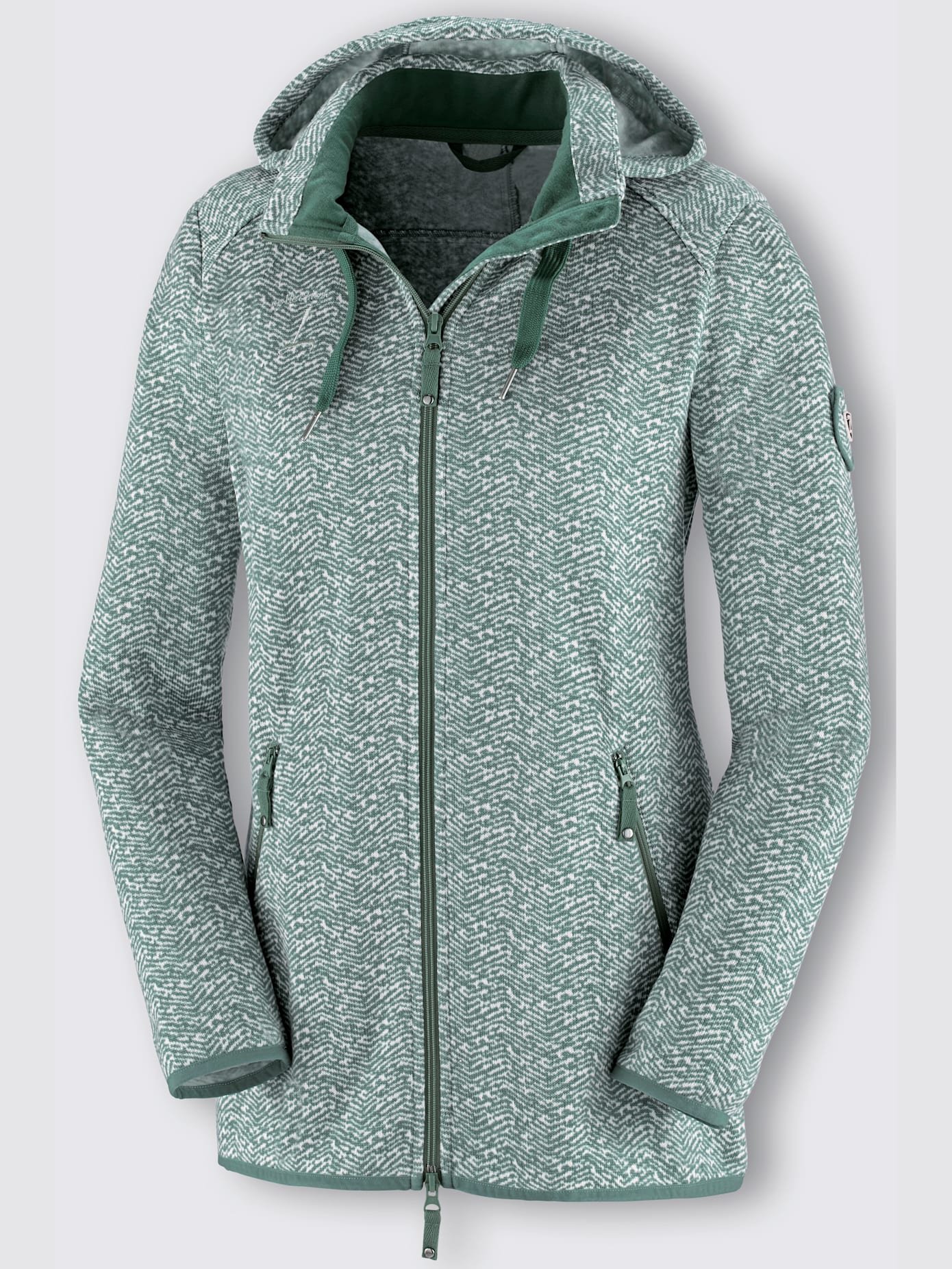 Veste polaire effet tricoté