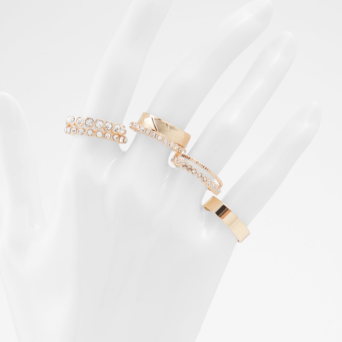 Unylith Gold-Clear Multi Women Rings