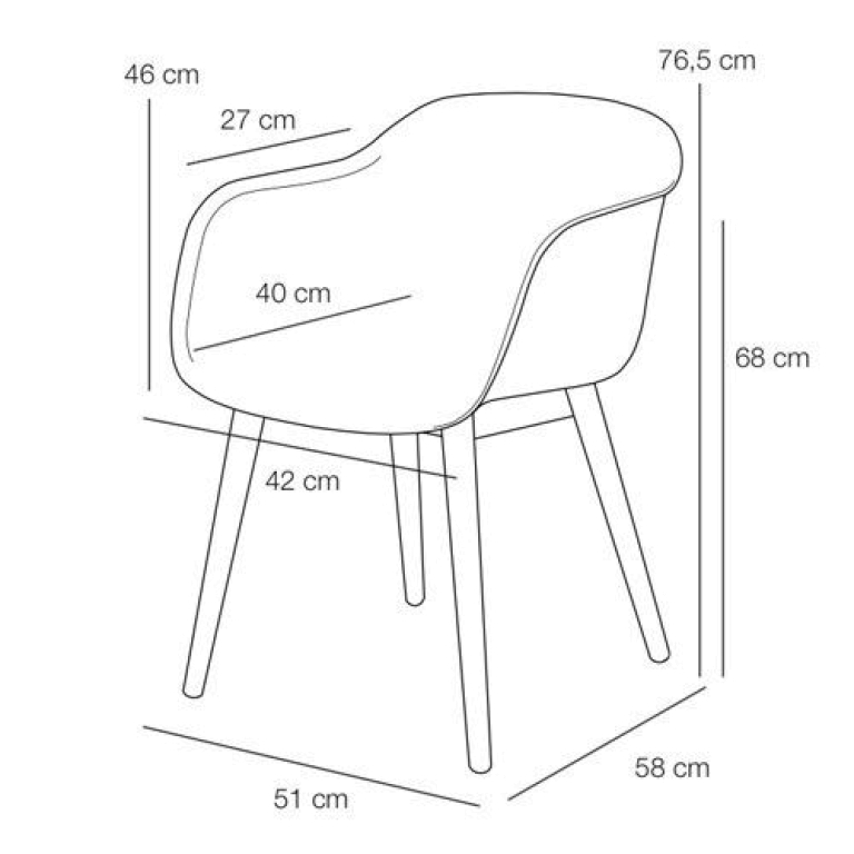 Muuto Fiber Wood stoel oak white