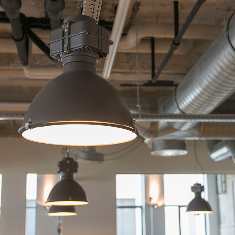 Smart industriële hanglamp zwart 53 cm incl. A60 Wifi - Sicko