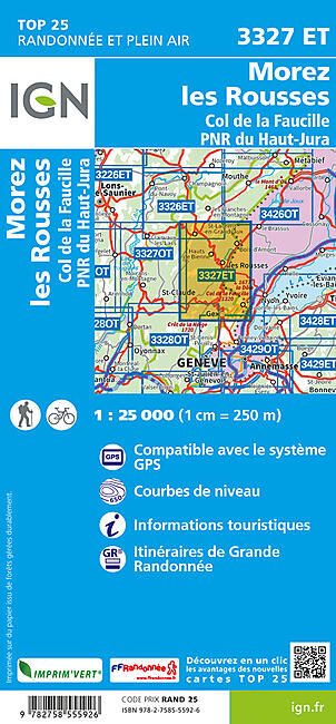 IGN - TOP25 3327ET MOREZ LES ROUSSES IGN