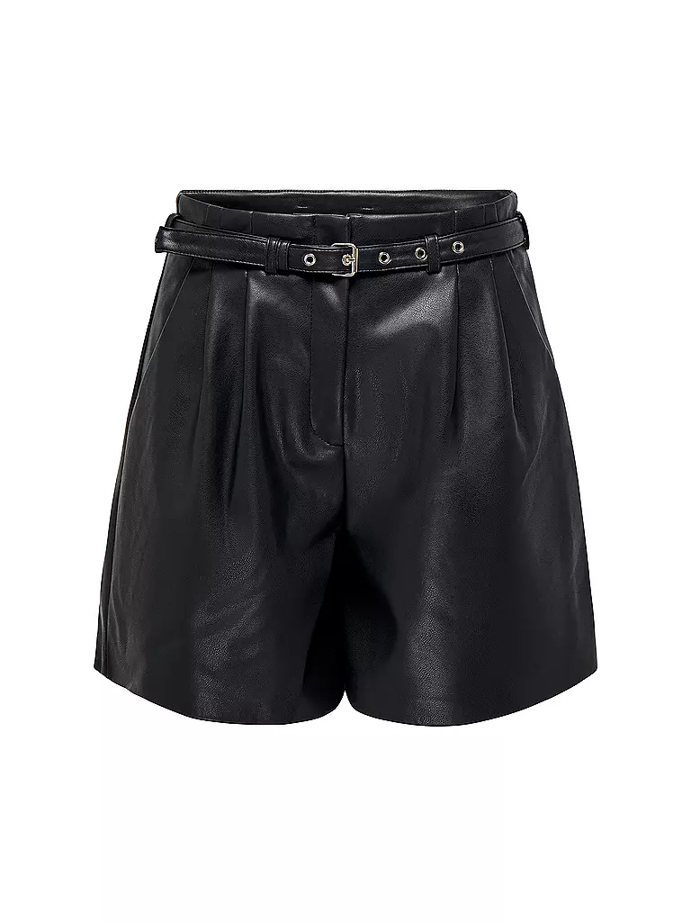 ONLY Shorts in Lederoptik ONLHEIDI schwarz
