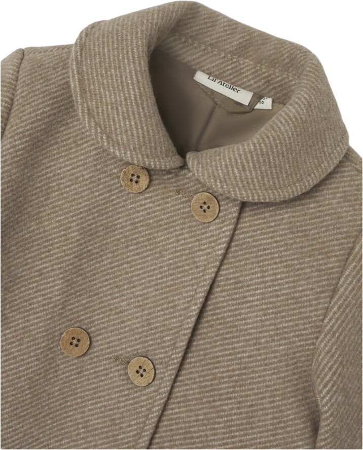 Lil' Atelier NMFNALINA LONG JACKET LIL Travertine/melange