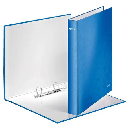 Leitz WOW Ringbuch, A4 Überbreite, 25 mm Ringdurchmesser, 2 D-Ring Mechanik, Blau