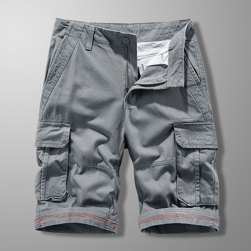 Besto - Mid Rise Plain Cargo Shorts