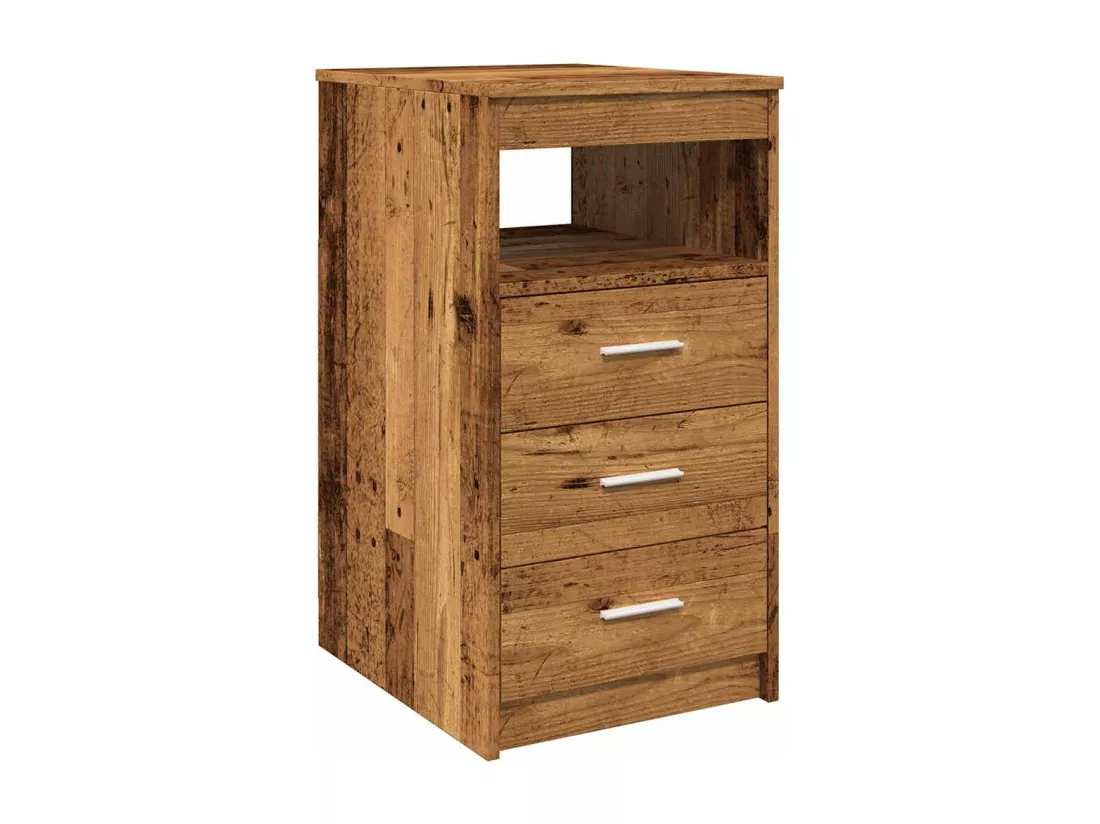 Armoire à tiroirs vieux bois 40x50x76 cm bois d'ingénierie