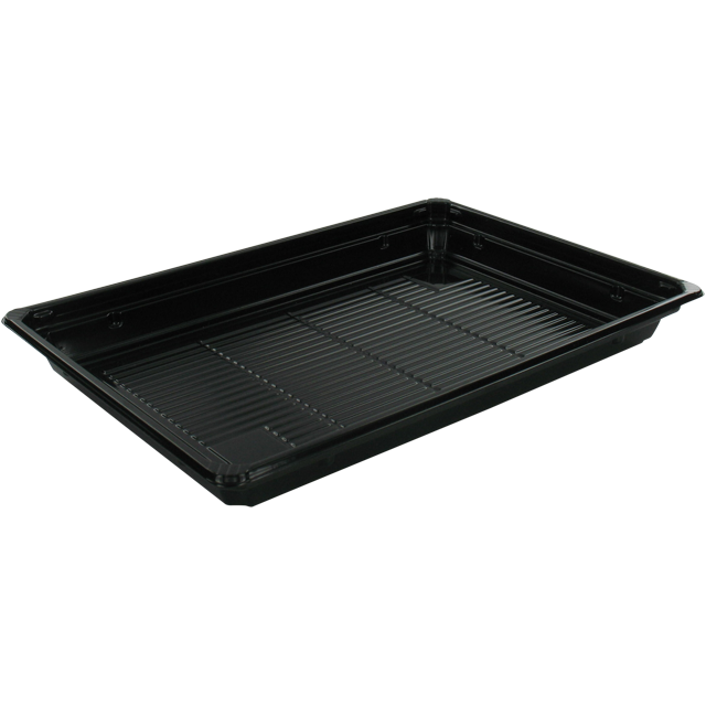 Bak, Gerecycled PET, sushitray, 212x143x22mm, zwart