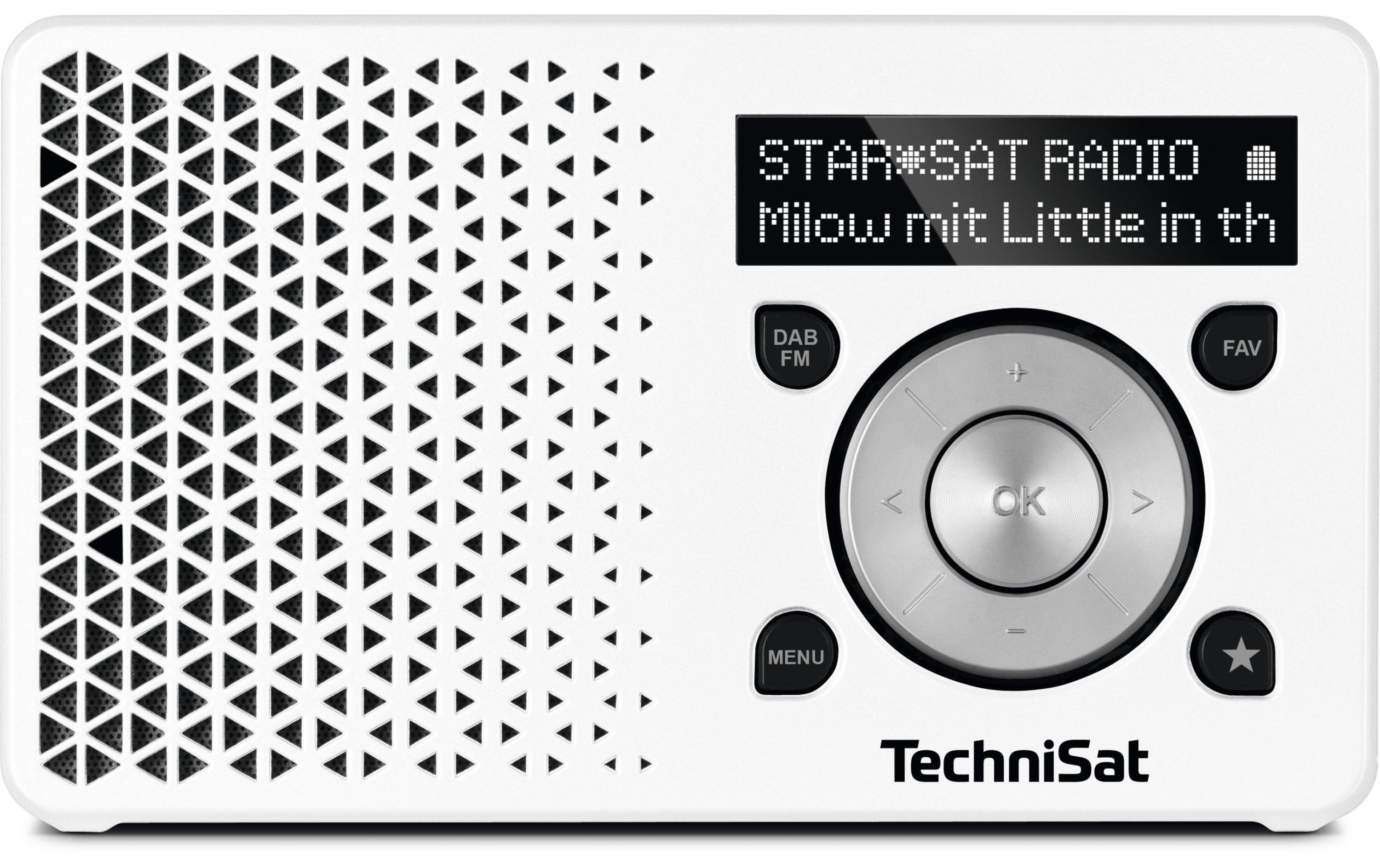 DigitRadio 1 WeissPortables DAB+/UKW-Radio mit integriertem Akku