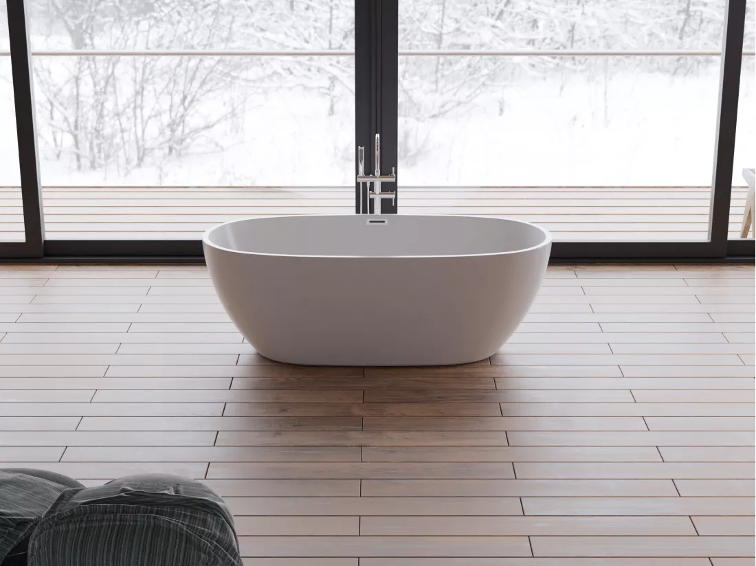 Baignoire îlot ovale SAMBA L. 170 x l. 79 cm, by SPALINA