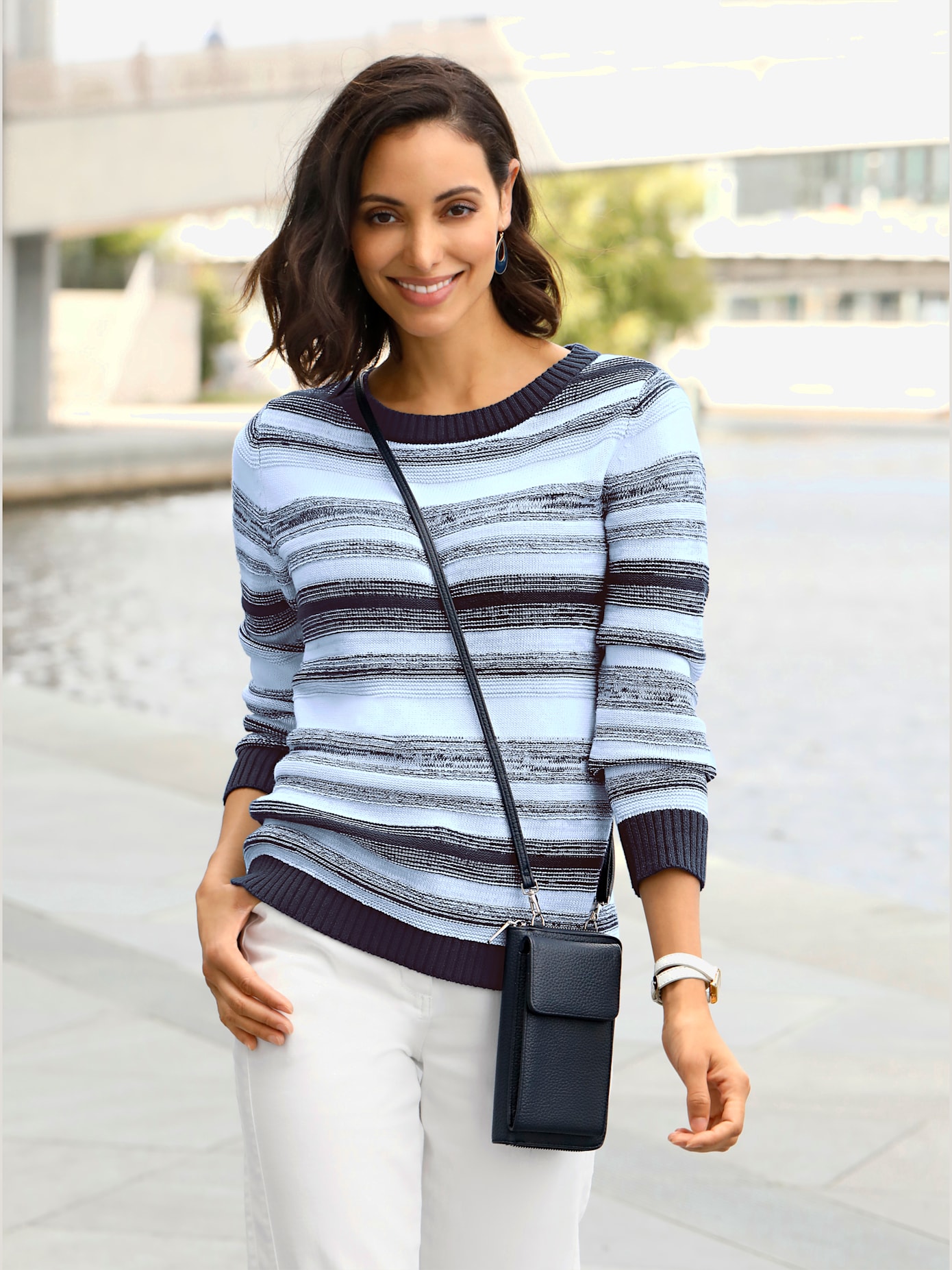 Pull à rayures pur coton