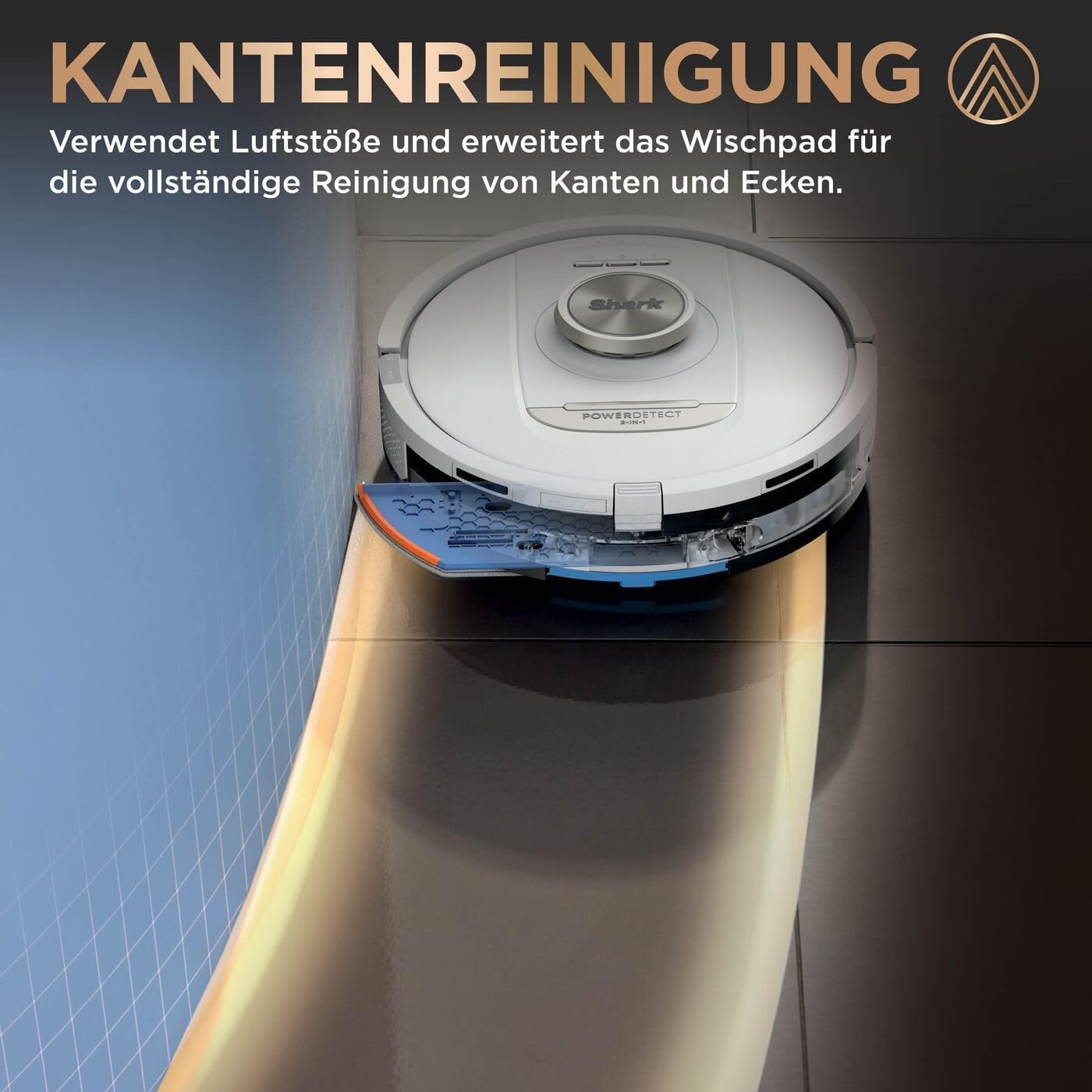 Shark PowerDetect 2-in-1-Saug- & Wischroboter, NeverTouch Pro 60 Tage, Selbst-Entleerung, Befüllung & -Reinigung, 3D- & LiDAR-Navi, NeverStuck-Hindernisumgehung, App-Steuerung, Weiß, AV2810ZEEUWH